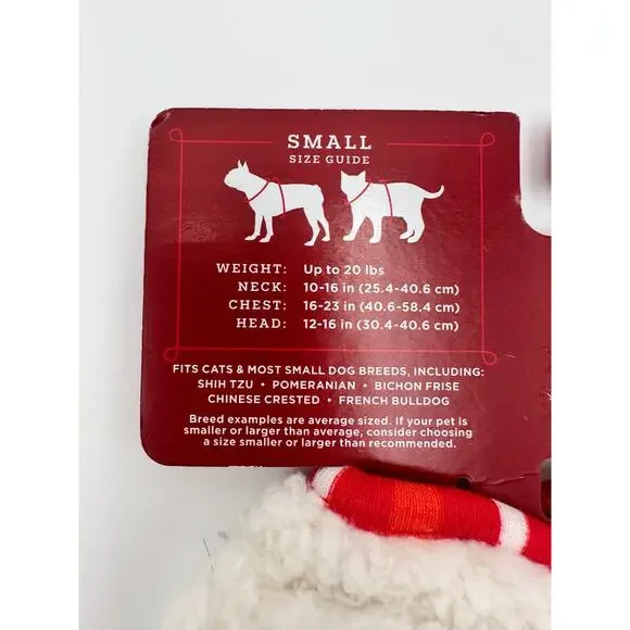 Faux Shearling Zipper with Trim Fleece Dog Vest Wondershop Cream Size Small NEW - Picture 7 of 9